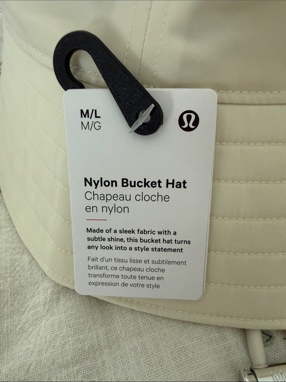 lululemon athletica Nylon Bucket Hat in Cream - Picture 2 of 4